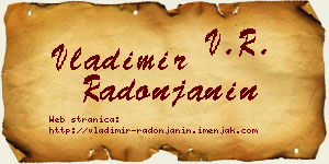 Vladimir Radonjanin vizit kartica